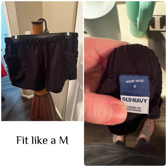 Old Navy Black High-Rise Casual Shorts - Picture 1 of 1